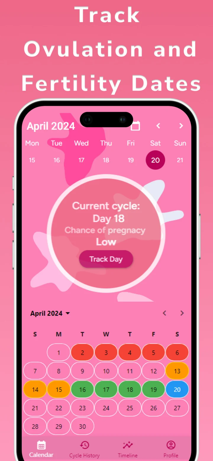 Official My Cycle promotional interface preview.
