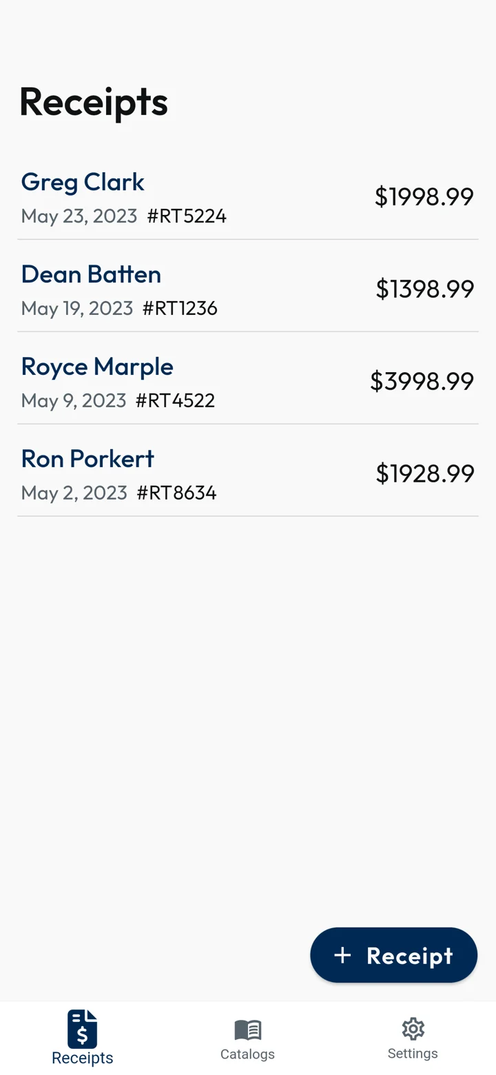 Receipt Maker app screenshot from the official Decodation catalog.